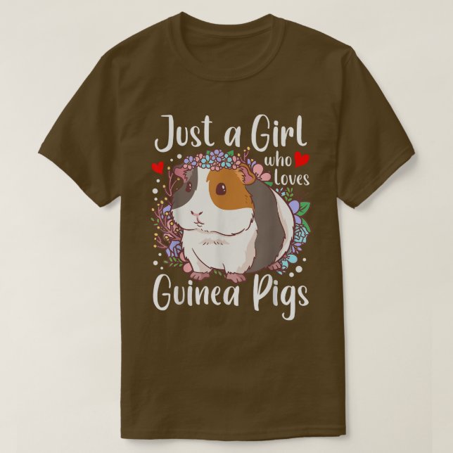 T-shirt Juste une fille qui aime les Guinée Cochons Guinée (Design devant)