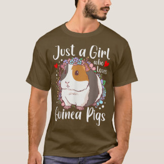 T-shirt Juste une fille qui aime les Guinée Cochons Guinée