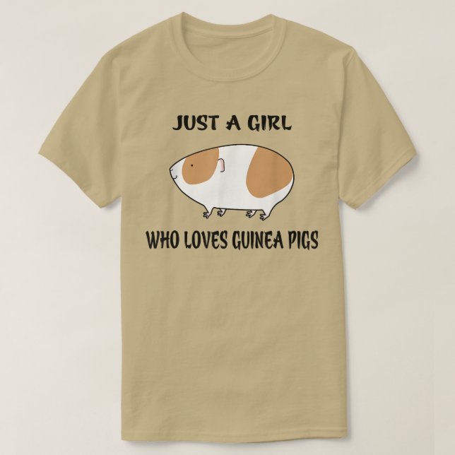 T-shirt Juste Une Fille Qui Aime Les Guinéens Cochons Amou (Design devant)