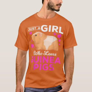 T-shirt Juste Une Fille Qui Aime Les Guinéens Cochons Guin