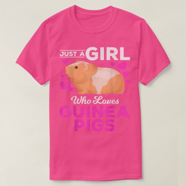 T-shirt Juste Une Fille Qui Aime Les Guinéens Cochons Guin (Design devant)