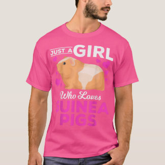 T-shirt Juste Une Fille Qui Aime Les Guinéens Cochons Guin