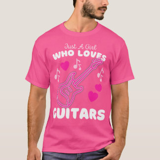T-shirt Juste une fille qui aime les guitares - filles mig