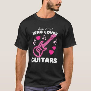T-shirt Juste Une Fille Qui Aime Les Guitares Filles Migno