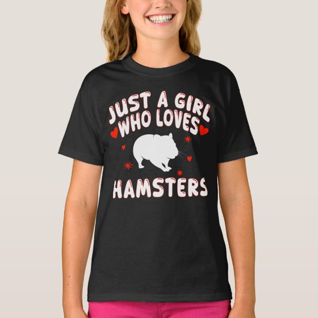 T-shirt Juste Une Fille Qui Aime Les Hamsters (Devant)