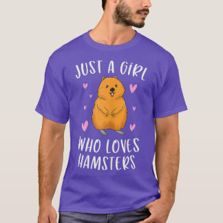 T-shirt Juste Une Fille Qui Aime Les Hamsters Drôle Hamste