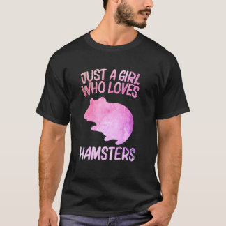 T-shirt Juste une fille qui aime les hamsters pour les fem