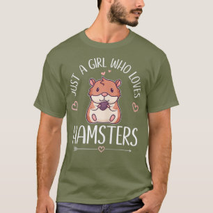 T-shirt Juste Une Fille Qui Aime Les Hamsters Rodent Drôle