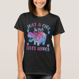 T-shirt Juste une fille qui aime les hippopotames