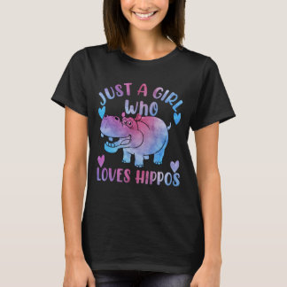 T-shirt Juste une fille qui aime les hippopotames