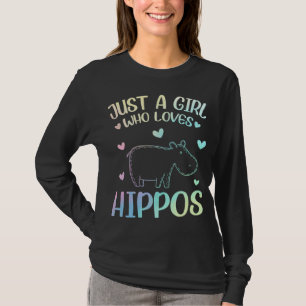 T-shirt Juste Une Fille Qui Aime Les Hippopotames