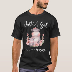 T-shirt Juste une fille qui aime les hippopotames 4