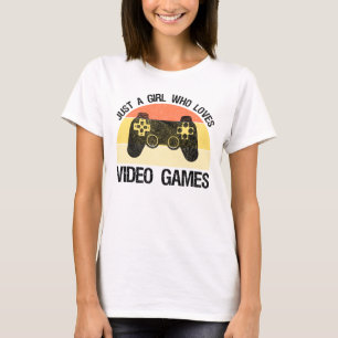 T-shirt Juste Une Fille Qui Aime Les Jeux Vidéo