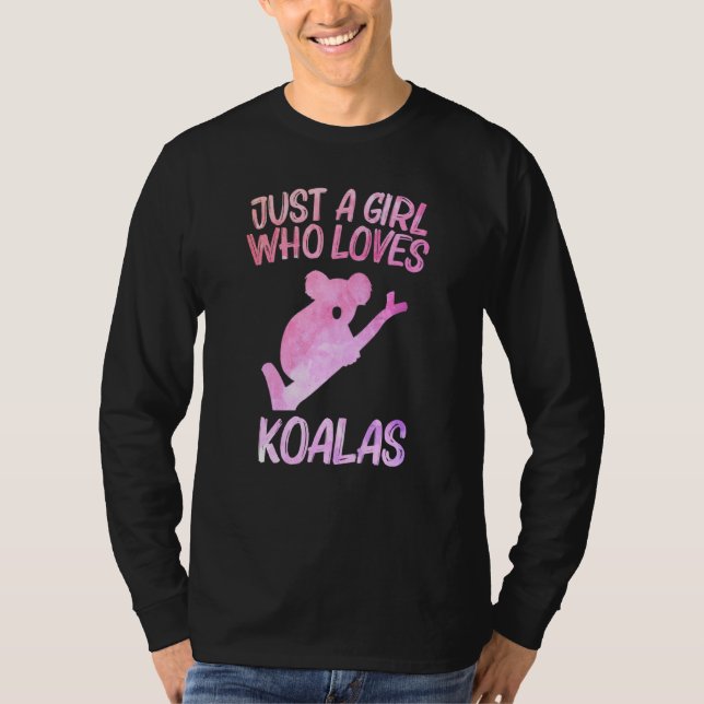 T-shirt Juste Une Fille Qui Aime Les Koalas Pour Les Femme (Devant)