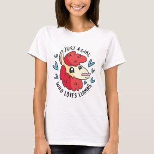 T-shirt Juste une fille qui aime les lamas