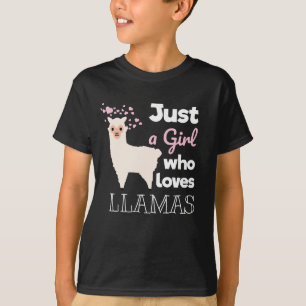 T-shirt Juste une fille qui aime les lamas