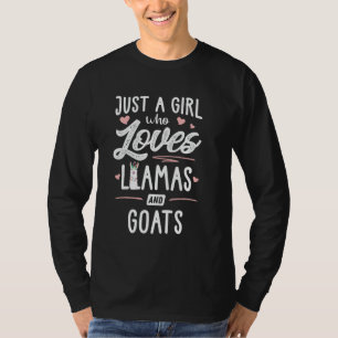 T-shirt Juste Une Fille Qui Aime Les Lamas Et Les Chèvres