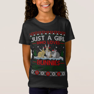 T-Shirt Juste Une Fille Qui Aime Les Lapins Et Noël Moche
