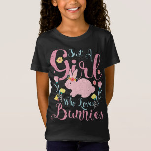 T-Shirt Juste Une Fille Qui Aime Les Lapins Fleur de lapi