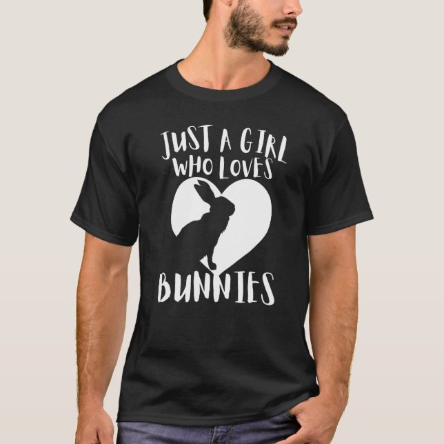 T-shirt Juste Une Fille Qui Aime Les Lapins Lapin Mignonne (Devant)