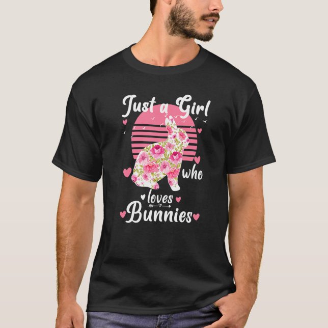 T-shirt Juste Une Fille Qui Aime Les Lapins Mignonnes Femm (Devant)