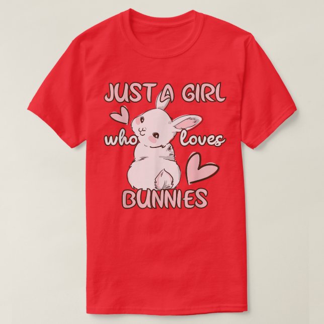 T-shirt Juste Une Fille Qui Aime Les Lapins Mignonnes Lapi (Design devant)