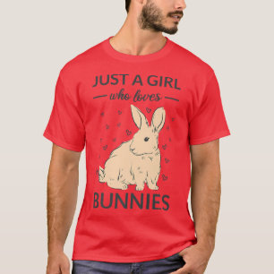 T-shirt Juste Une Fille Qui Aime Les Lapins Rabbit 