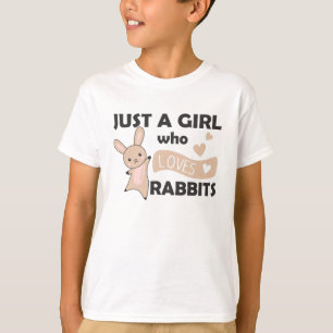 T-shirt Juste une fille qui aime les lapins - Sweet Rabbit