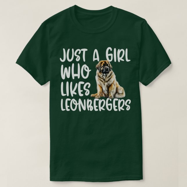 T-shirt Juste Une Fille Qui Aime Les Leonbergers (Design devant)