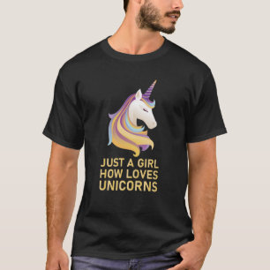 T-shirt juste une fille qui aime les licornes