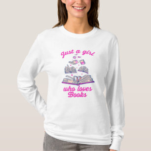 T-shirt juste une fille qui aime les livres