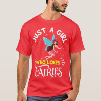 T-shirt Juste une fille qui aime les livres et fées Prince