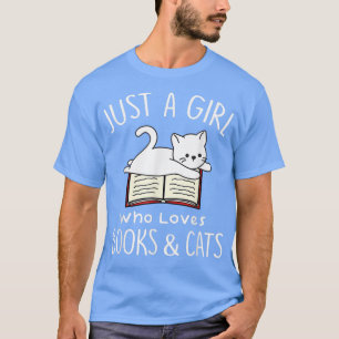 T-shirt Juste Une Fille Qui Aime Les Livres Et Les Chats L