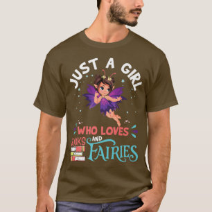 T-shirt Juste une fille qui aime les livres et les fées An