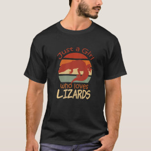 T-shirt Juste Une Fille Qui Aime Les Lizards Mignonnes Pet
