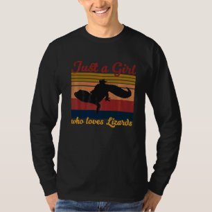 T-shirt Juste Une Fille Qui Aime Les Lizards Mignonnes Pet