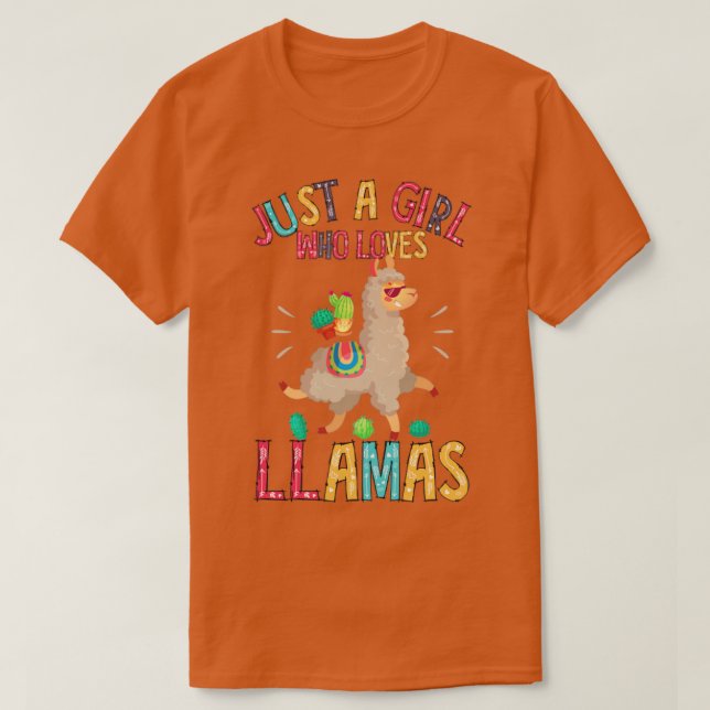 T-shirt Juste Une Fille Qui Aime Les Llamas Mignonnes Llam (Design devant)