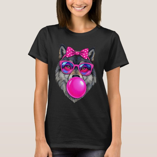 T-shirt Juste une fille qui aime les loups (Devant)