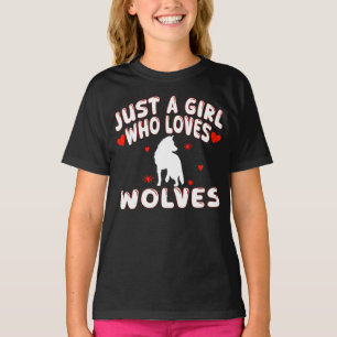 T-shirt Juste Une Fille Qui Aime Les Loups