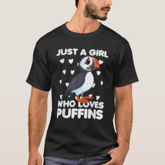 T-shirt Juste une fille qui aime les macareux