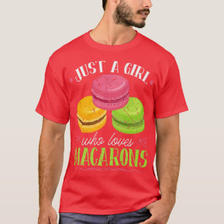 T-shirt Juste une fille qui aime les macarons Pâtissier fr