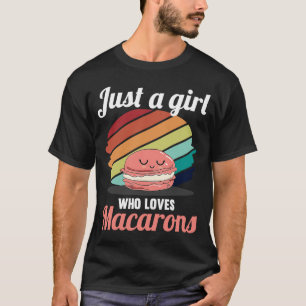 T-shirt Juste une fille qui aime les macarons rétro femmes