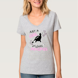 T-shirt Juste Une Fille Qui Aime Les Magpies Australiennes