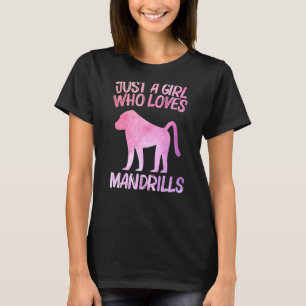 T-shirt Juste Une Fille Qui Aime Les Mandrills Pour Les Fe