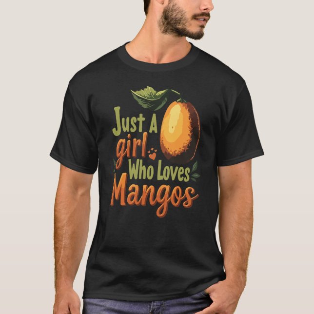 T-shirt Juste une fille qui aime les mangues (Devant)