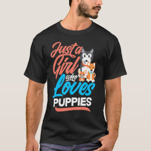 T-shirt Juste Une Fille Qui Aime Les Marionnettes Les Femm