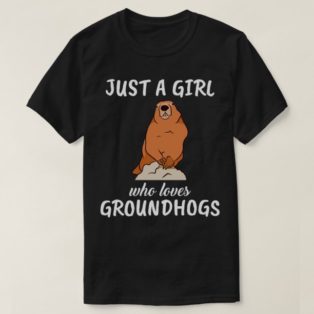T-shirt Juste une fille qui aime les marmottes (Design devant)