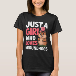 T-shirt Juste une fille qui aime les marmottes Amoureux de