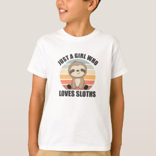 T-shirt Juste une fille qui aime les mignons animaux de Sl