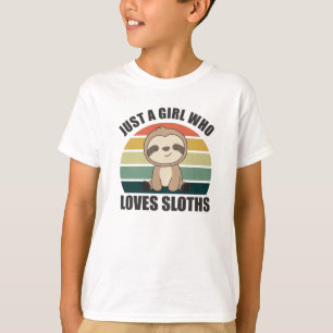 T-shirt Juste une fille qui aime les mignons animaux de Sl